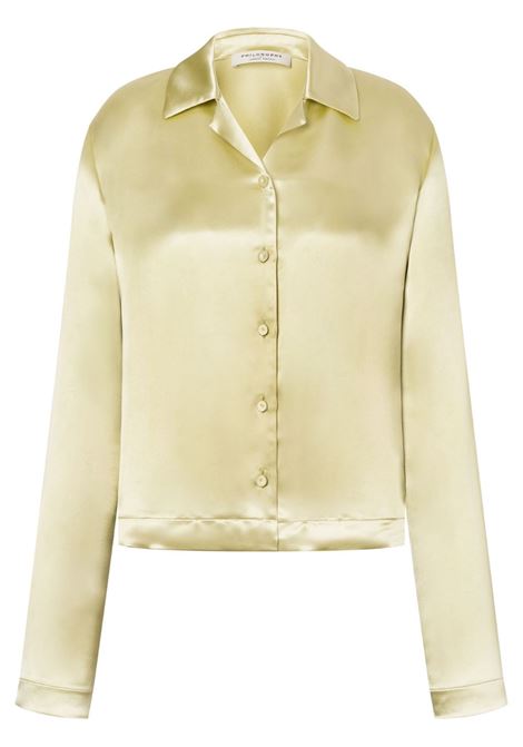 Citron yellow satin-finish shirt Philosophy Di Lorenzo Serafini - women